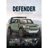 1/32 Scale LAND Rover Defender 110 Toy Car Model Alloy Diecast SUV Sound Light Pull Back Model Car Toy for Boy Gifts Collection