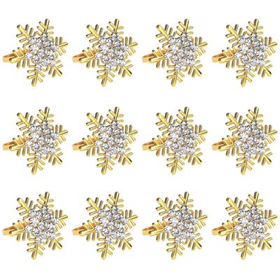 Glamorous Christmas Parties with Elegant Snowflake Design Napkin Holders