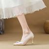 Bride Main Wedding Shoes Women's Spring and Autumn 2025 New Bridal Shoes Soft Sole Soft Surface High Heels Commuting Versatile Small Single Shoes
