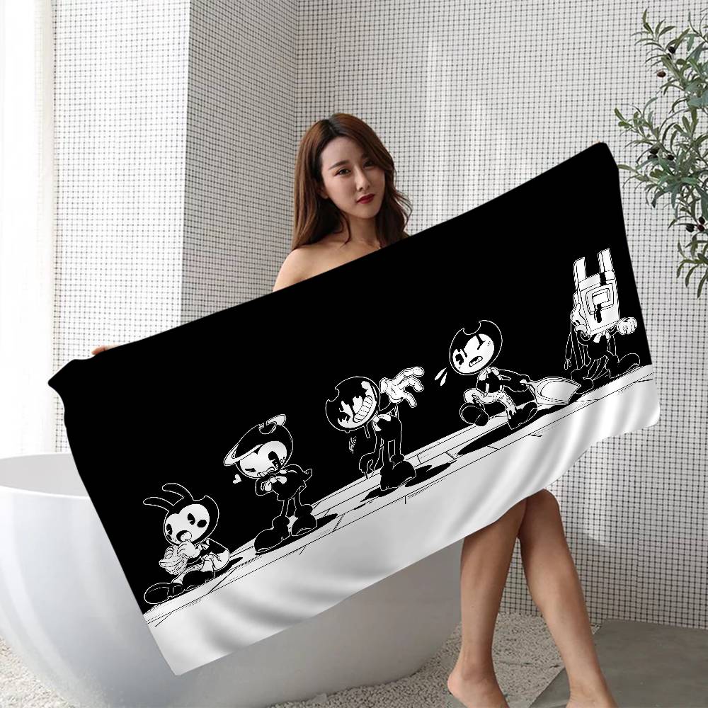 

Horror Game B-Bendy And The Ink M-Machine Big Microfiber Beach Towels Quick Dry Towel Sand Beach Towels Pool Towel W40*H60(CM)