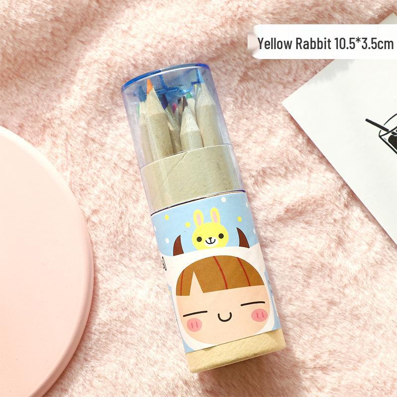 Set Mini Creioane 12 Culori pentru Copii - Drăguț, Mic și Perfect pentru Colorat și Desenat