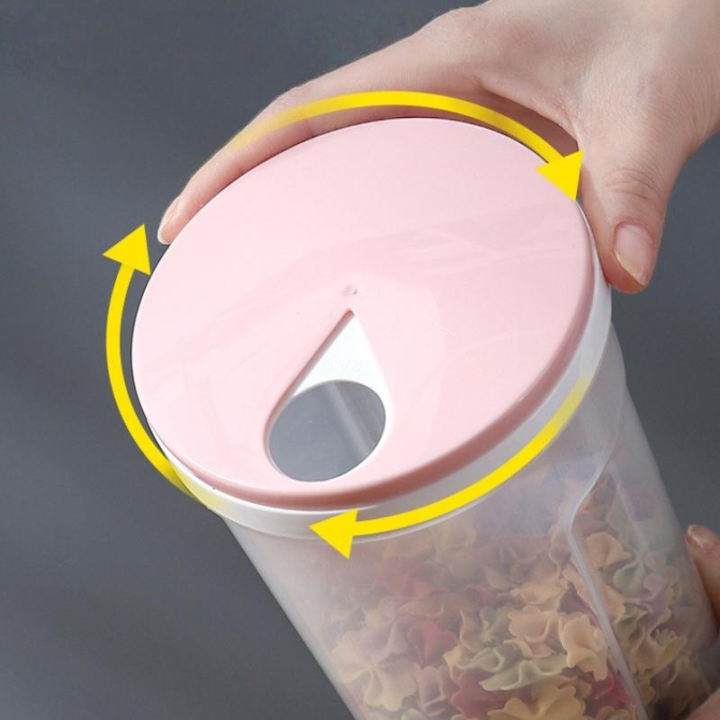 Modern Plastic Long-Noodle Storage Box with  Transparent Deep Food Container for Spaghetti Whole Grains Kitchen Canister