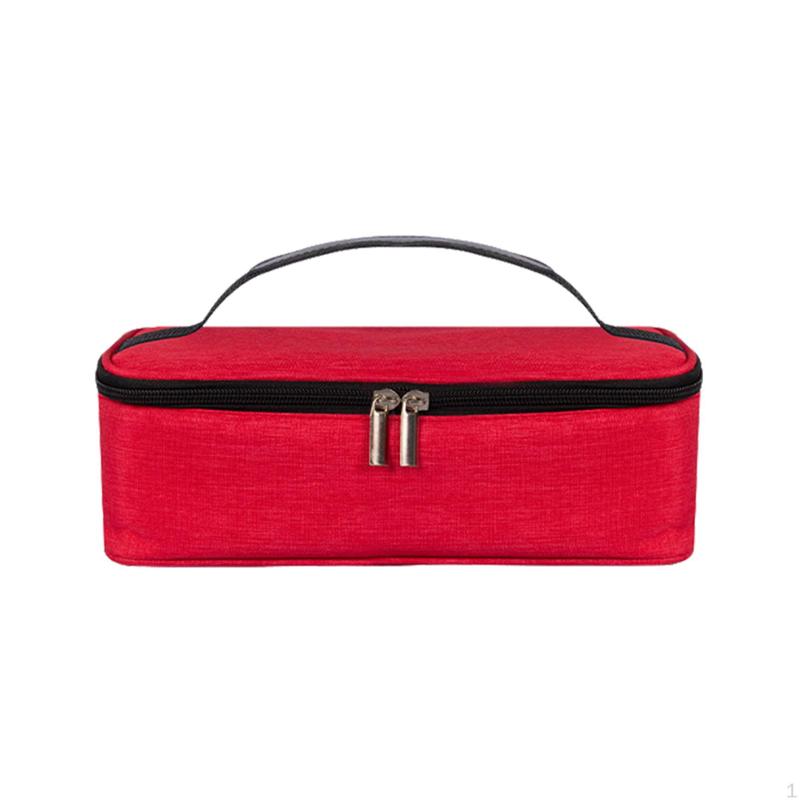 

Insulated Lunch Container Durable Thicken Thermal Cooler Food Carrier Convenient Bento Tote Bags for красный