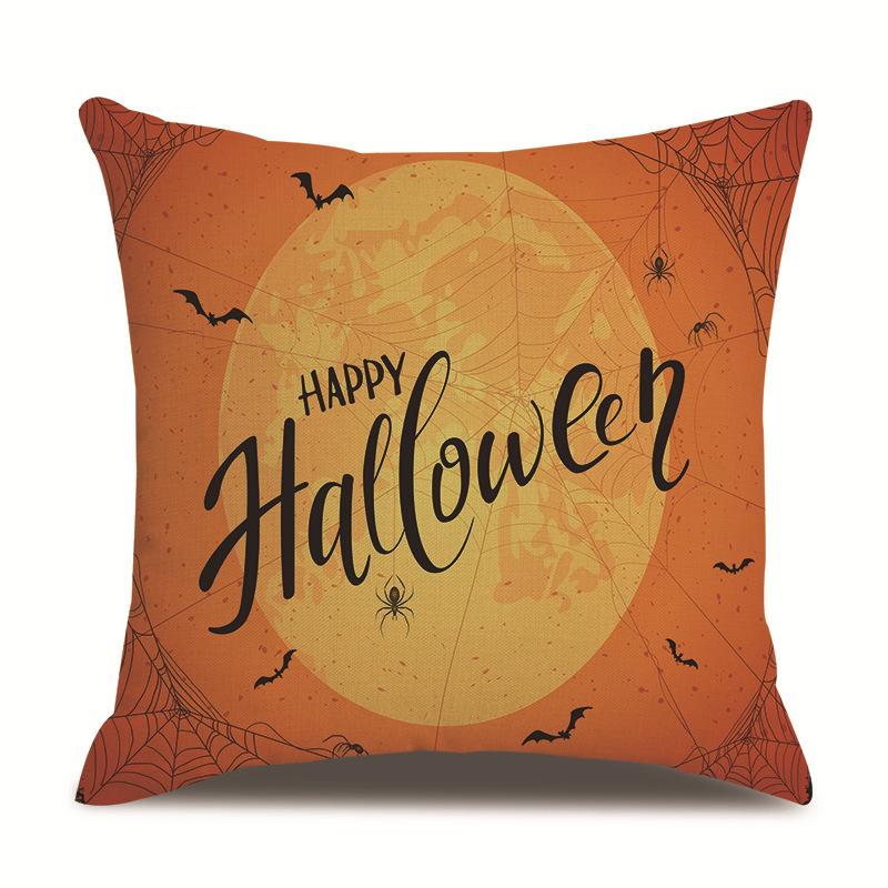 Halloween Linen Pillow Cover Printed Pillow Cover