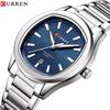 CURREN 8474 Men's Quartz Watch Trendy Minimalist Water-Resistant Watch Stainless Steel Strap Calendar Business Casual Watch