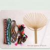 Creative Handmade DIY Bamboo Fan Material Set Double-sided Wooden Handle Handmade Fan Ethnic Style Round Fan Photography Prop