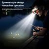 LED COB Headlamp Safety Glasses Type-C Charging IPX4 Waterproof Headlight Light Up Glasses Headlamp for Camping Hiking Running