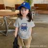 Kids Cotton Cartoon Short Sleeve T Shirt Summer Thin Loose Fit Boys Girls Base Layer Top