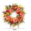 Autumn Door Wreath Christmas Halloween Decoration Pumpkin Berry Pine Cone Maple Artificial Cloth Rattan Material Home decoration