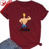 Johnny Bravo Gym Quote Funny Cartoon Fitness Trend ShortSleeved Unisexs And Unisexs Universal Shirt Pattern Pure Cotton TShirt