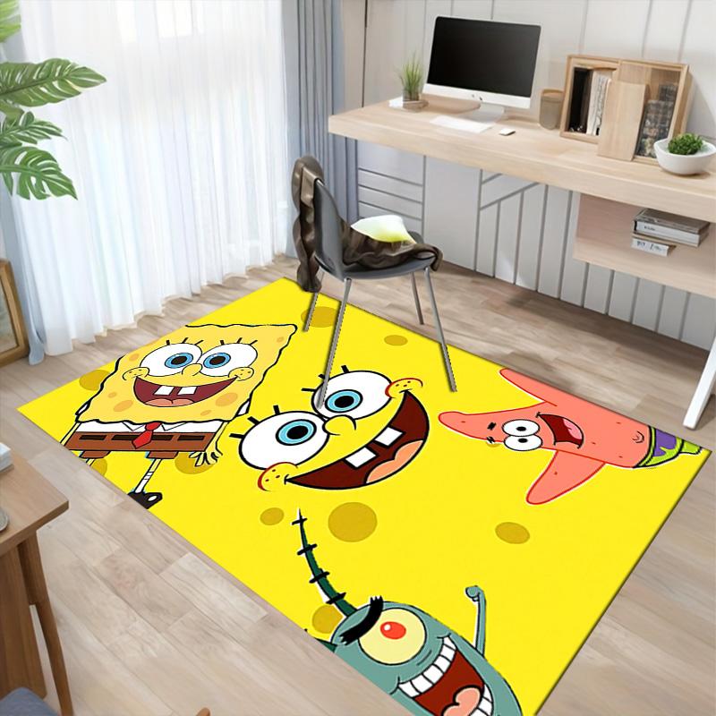 Spongebob Squarepants Adventure Carpet For Playroom Bedroom Living Room Sofa Home Decorkids Game Area Rug Nonslip Floor Mat
