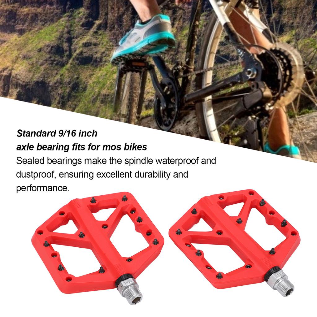 1 Pair Bike Pedal Anti Slip Nylon       Flat Pedals for Road Mountain Bike