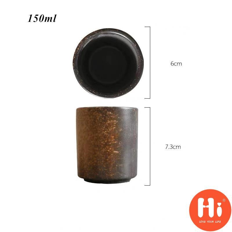 Keramický šálek na čaj, kancelářský šálek na vodu, kameninový keramický ručně malovaný šálek na čaj, 150/200 ml