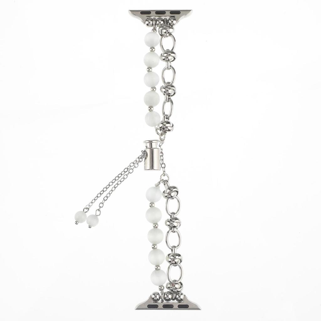 Luxury Highquality Natural Gray Agate Band for Apple Watch Replacement Wrist Women's Fashion Wrist Strap