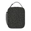 Zwarte Panter Huidpatroon Geïsoleerde Lunchtas voor Kinderen School Koeltas Thermische Voedseldoos Tote Draagbare Lunchboxen Container