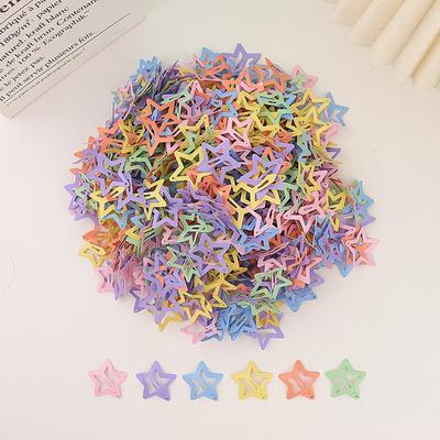 20 Stück Kleinkind Mädchen Zufällige Farbe Stern Design Haarspange Mehrfarbig Mädchenspangen Kinder Haarschmuck Styling Dekoration