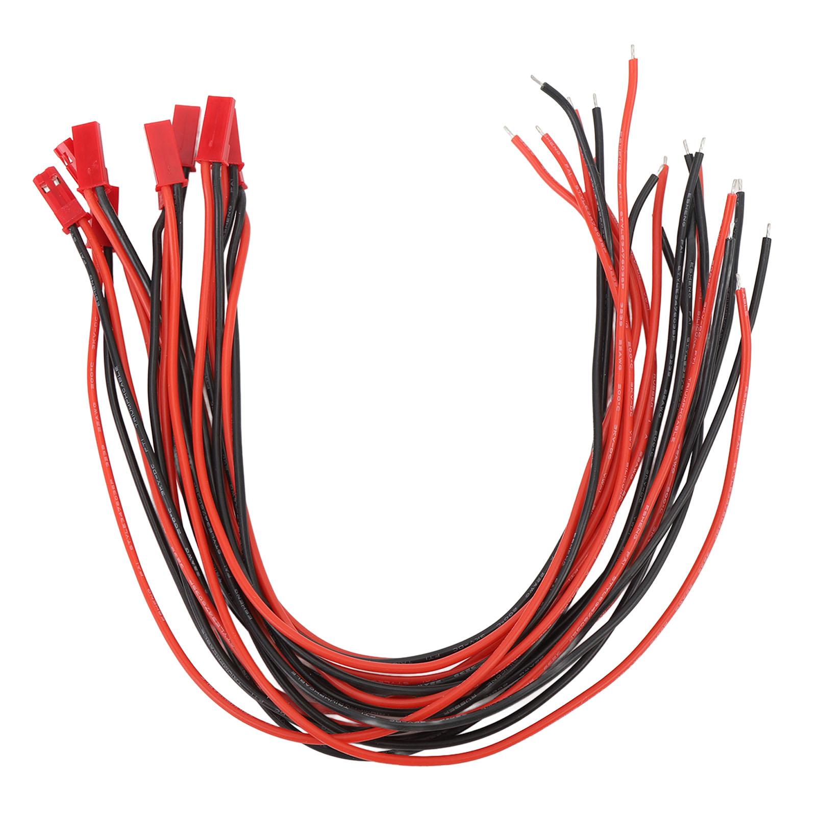 

10Pcs JST Plug Connector Cable Wire Male RC Model Car 180 370 380 390 Motor Welding ESC Battery Conn