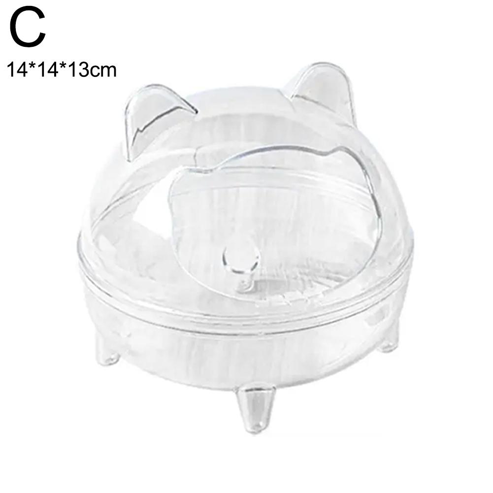 

Ванна Hamster Sand с защитой от брызг, полностью съемная, для ванной комнаты, для ванной комнаты с медведем, золотистая, прозрачная Ch J5I2 L-1pcs