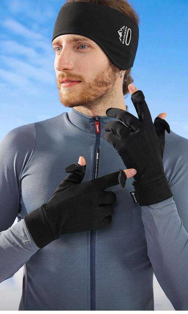 Outdoor Skiing Inner Gloves Winter Cycling Windproof Anti Slip Sports Warm Fingertip Touch Screen Design Cycling Accessories