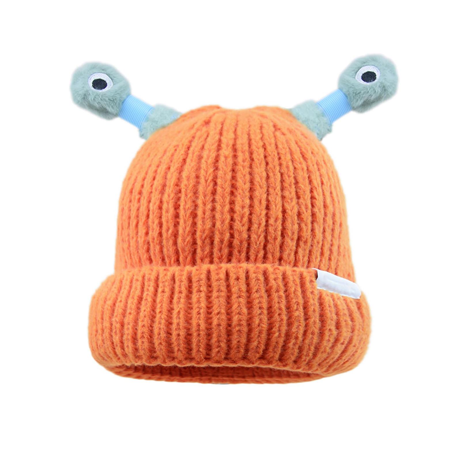 

Autumn Winter Light-up Antenna Knitted Hat,Cute Cartoon Funny Glowing Tentacles Knitted Cap,Windproof Hat for Children & Adults One Size шафрановий