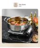 Golden Maple Leaf 304 Stainless Steel Hot Pot with Lid, Hammer Pattern, Three-Layer, Large Capacity, Universal Design, Clear Soup Divider.