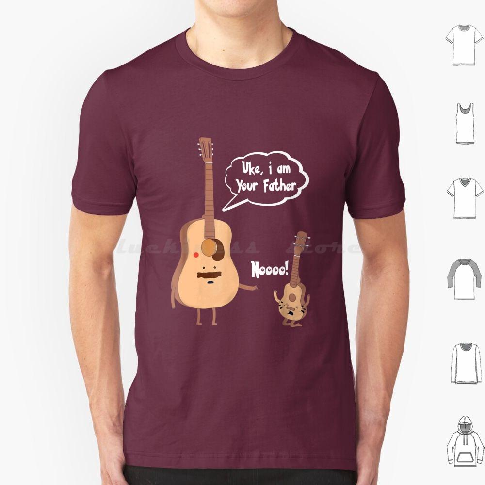 Uke I Am Your Father T Ukulele Guitar Music T Shirt Cotton Men Women DIY Print Funny Guitarist Guitar Player Birthday Christmas