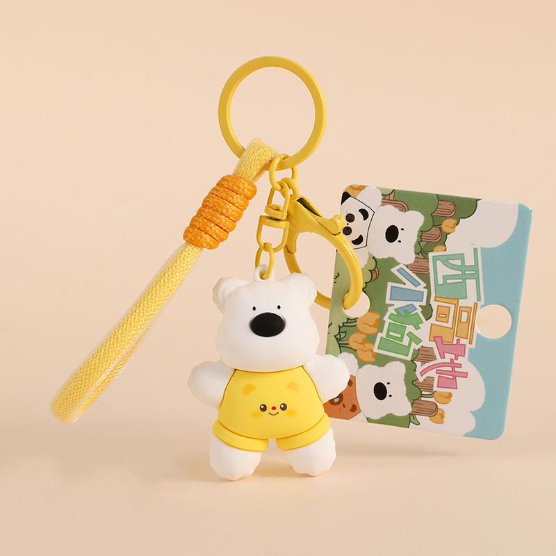 West Highland Terrier Pendant Plush Toy Puppy Car Keychain Dog Doll Accessories
