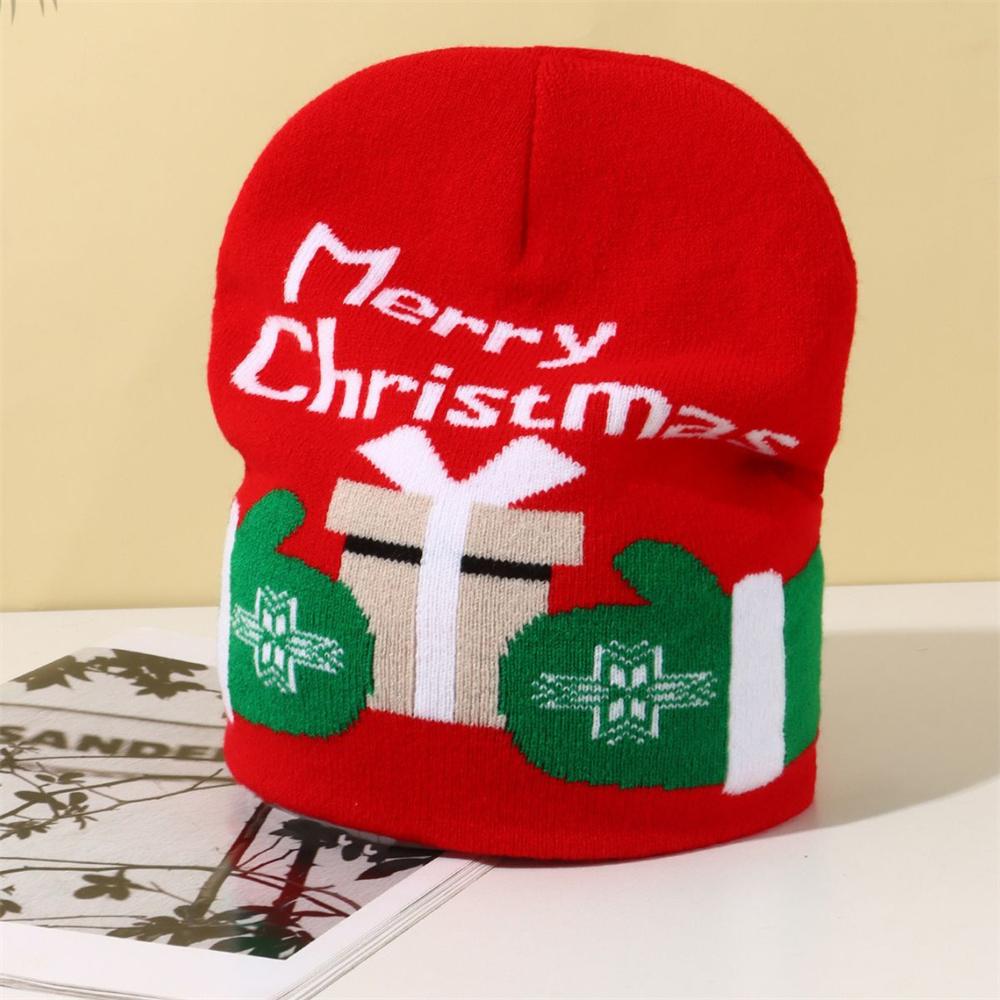 

Knit Hat Red Xmas Cap Winter Hat Woolen Christmas Hat For Xmas Party Decor Winter Fashion Holiday Accessories