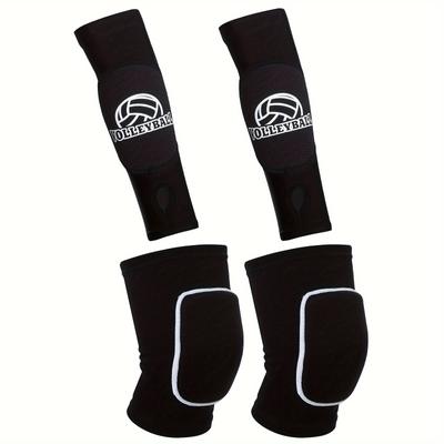 Volleybalaccessoires inclusief knie- en armbeschermers met beschermende pads en duimgaten voor de volleybaltraining van volwassen jongeren
