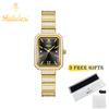 YaLaLuSi Luxury Bling Diamond Square Ladies Watch Multi Color Dial Roman Numeral Waterproof Female Gift Watch