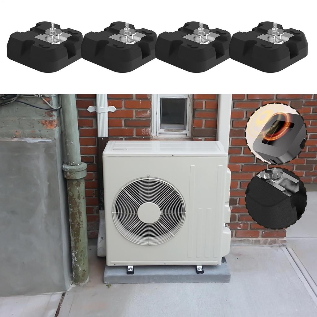 Air Conditioner Bracket Pad Split Air Conditioner Base Pads 4 Pieces Heavy Duty Bracket Mats For 9000-60000 BTU Split System