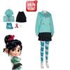 The Internet Breaks Vanellope Von Schweetz Cosplay Costume Set Halloween