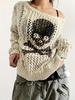 Women's Autumn/Winter Skull Round Neck Street Style Sweater