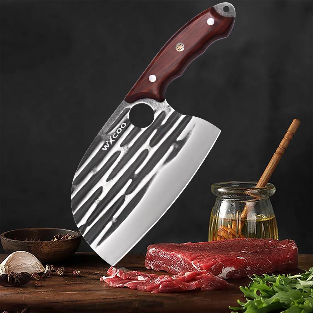 Professional Handmade Boning Knife Kitchen Knives Meat Cleaver Stainless Steel Knife sharpener Chef Knife Cleaver