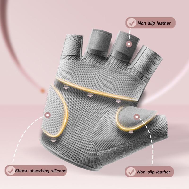 Wear Resistant Fitness Gloves Breathable Fingerless Gloves Cycling Half Finger Gloves Yoga Sports Mittens