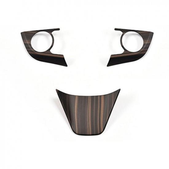 For Toyota Camry 2018- Wood Grain Interior Steering Wheel Button Frame Trim