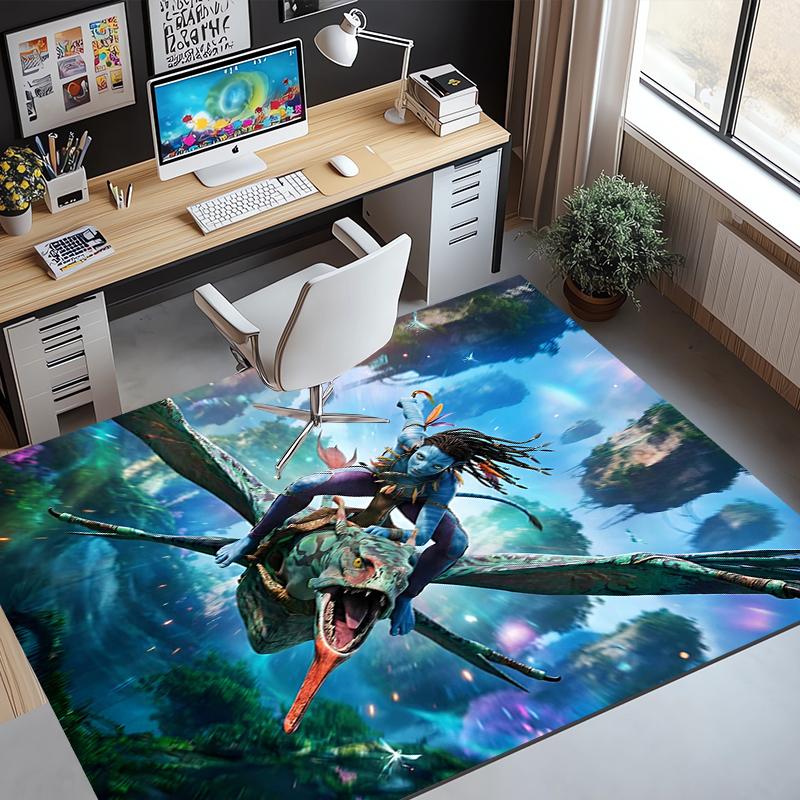 Tappeto con Motivo Avatar, Tappetino da Interno/Esterno, per Picnic, Sala Giochi, Camera da Letto, Ufficio, Soggiorno, Tappeto Decorazione Casa, Regalo di Compleanno