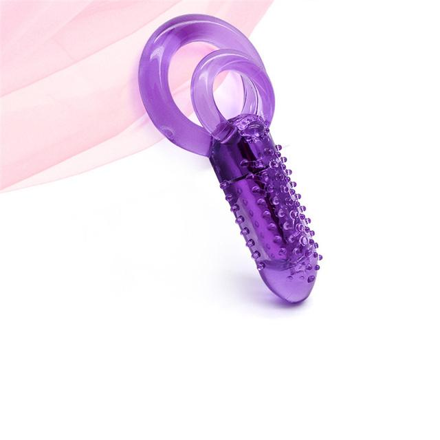 Jelly Bullet Double Penis Cock Cage Rings Anal Vibrator Masturbator Massager Erotic Adult