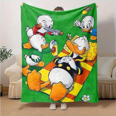 1pc, Duck Family Picnic Blanket Soft Throw for Home Decor, Couch Cover, Outdoor Use, Travel, Camping