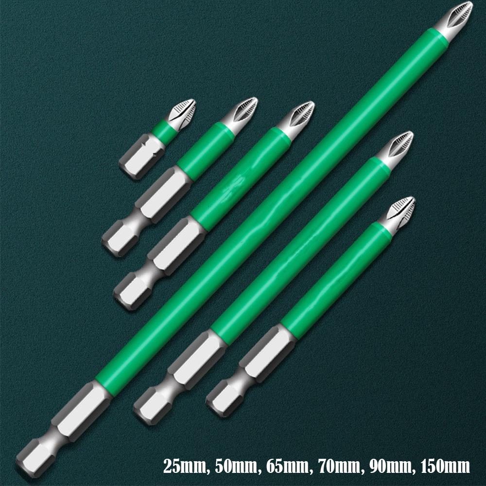 

6Pcs Portable Strong Magnetic Screwdriver Drill Bit Set PH2 Anti Slip 25-150mm Magnetic Batch Head Cross Hand Drill Bit