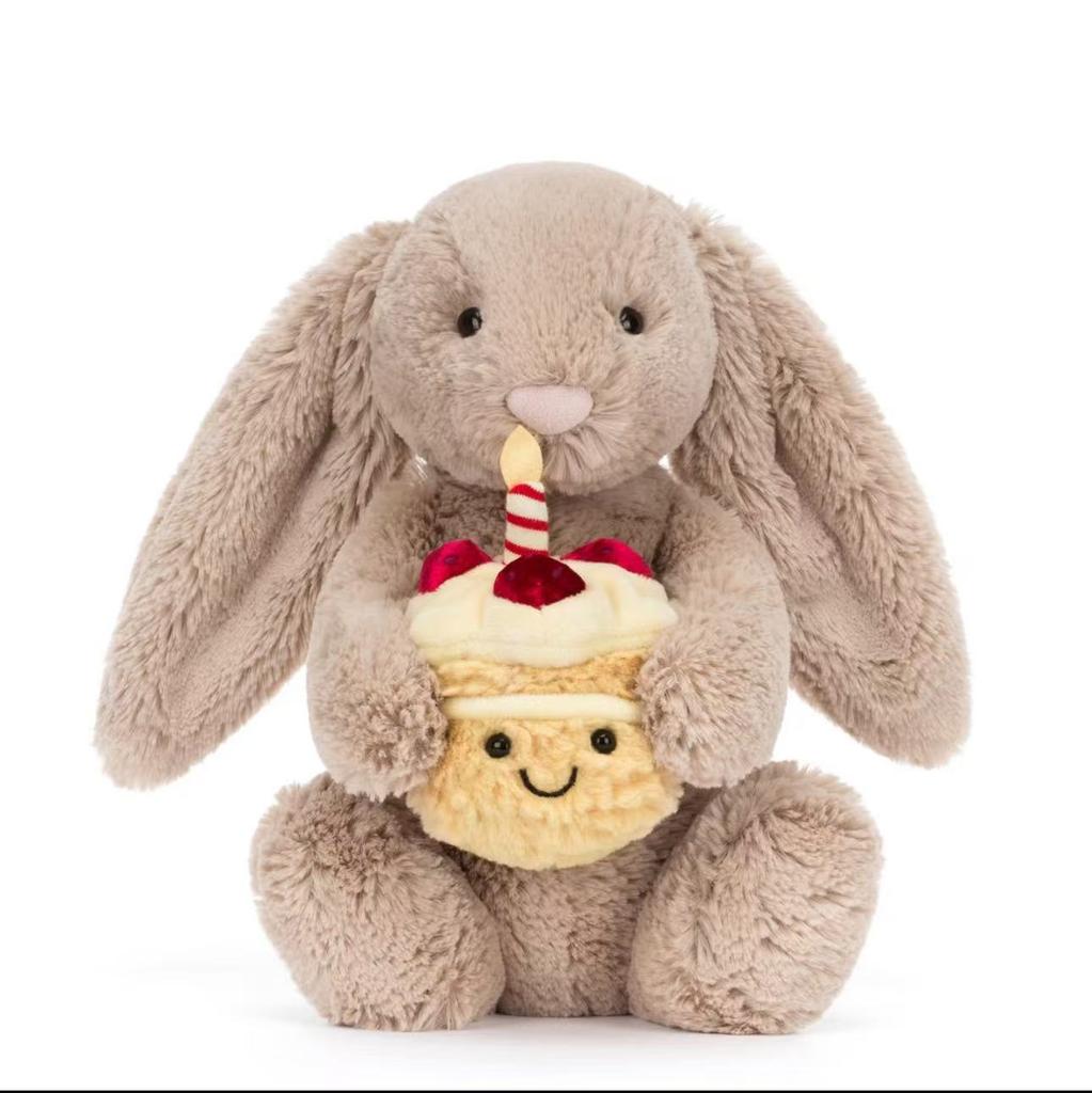 Novo Modelo 30cm Coelho de Pelúcia Fofo com Orelhas Longas Boneca Coelho Branco Rosa Muito Macia Pelúcias Dormindo Decoração de Casa Presentes Menina