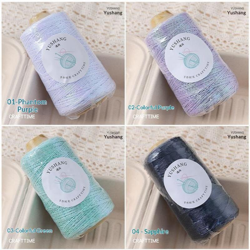 Shiny Glitter Core-Spun Yarn Tear-Resistant Hand Woven Thread for DIY Knitting Bags Purses Home Textile Craft Supplies
