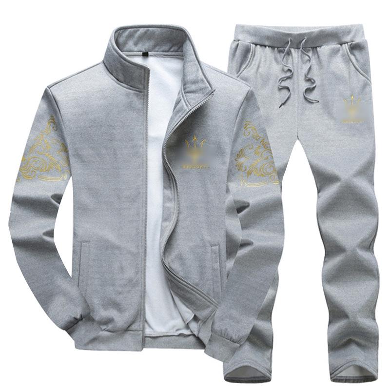 2025 Trendy Men's Casual Sports Suit: Youthful Two-Piece Hoodie Set for Spring and Autumn