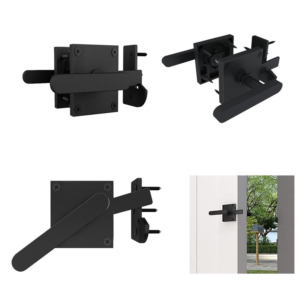 Double Side Auto Gate Latches Heavy Duty Swinging Door Lock Hardware Fence Lock for Indoor and Outdoor Use Enduring