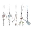 Eye Catching Beaded Keychain Bowknot Phone Charm for Women Bag Pendant for Shoulder Purse Backpack