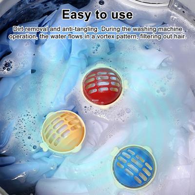 Laundry Washing Ball Anti-Tangle Anti-pilling Softens Fabrics Reduces Wrinkles Laundry Ball Lint Remover Reusable Pet Hair Lint Remover