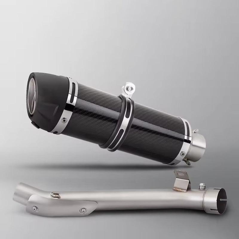For Suzuki GSXR GSX-R 1000 07-11 GSXR1000 GSX-R1000 K7-K11 Motorcycle Exhaust Mid Link Pipe Escape Slip-On With Silvery Muffler