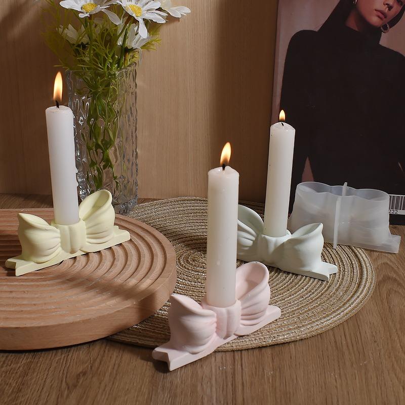 1 Pezzo Portacandele Aromatico a Forma di Fiocco Stampo in Silicone e Resina, Base per Candela a Fiocco Tridimensionale Fai-da-te in Colla gocciolante, Ornamento in Gesso
