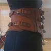Vintage Corset Waist Belt for Women Renaissance Costume PU Girdle Belt Waiststrap Party Props Waistband Cosplay Costume