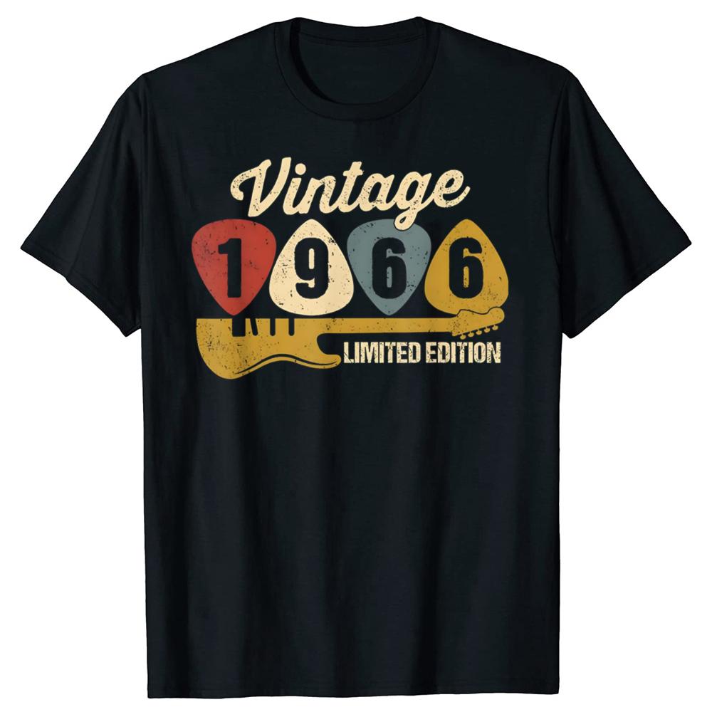 Zabawne Vintage 1966 59. Urodziny Graficzne Koszulki Męskie Damskie Moda Codzienna Koszulka 100% Bawełna Luźna Oversize Koszulka